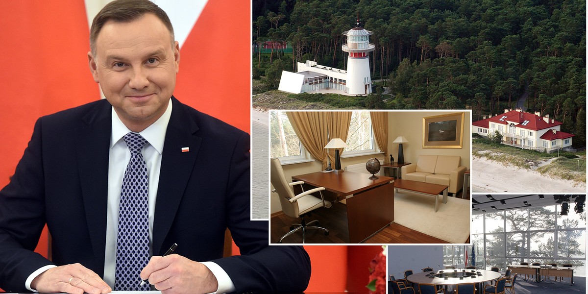 Prezydent Andrzej Duda pracuje w ośrodku w Juracie