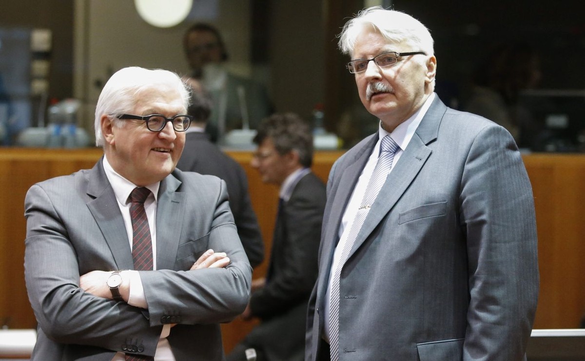 Szef niemieckiego MSZ, Frank-Walter Steinmeier i szef polskiego MSZ, Witold Waszczykowski