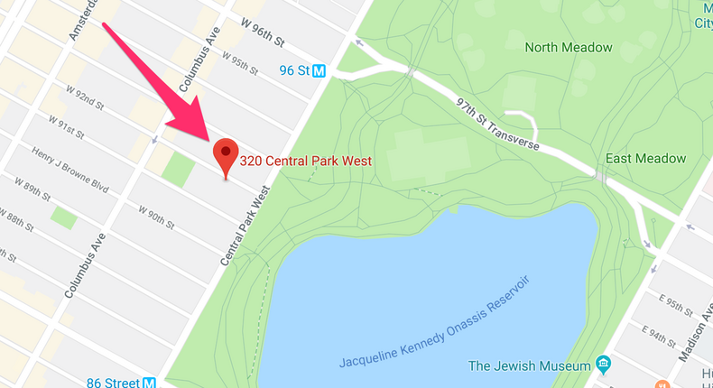 Barbra Streisand's old apartment is located at 320 Central Park West — also known as the Ardsley — on Manhattan's Upper West Side, between Central Park and the Hudson River.