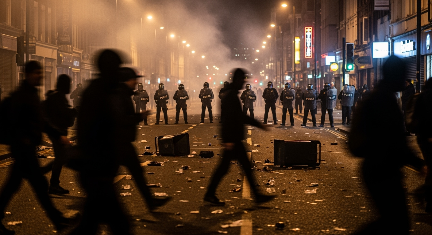 23 arrested in violent Dublin asylum hotel clashes