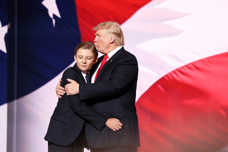 Barron Trump z ojcem