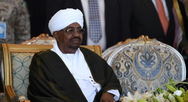 Sudanese President Omar al-Bashir, pictured in January 2017, claimed that Sudanese opposition figures were backed by Egyptian intelligence services