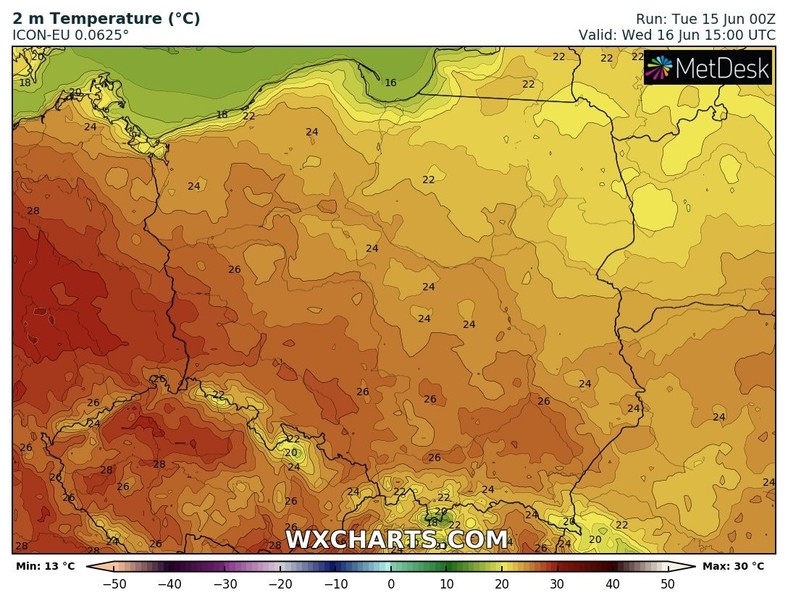 W środę bardzo ciepło, ale nie upalnie