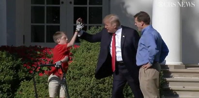 11-latek marzył o skoszeniu trawnika przed Białym Domem i się udało. Donald Trump za pracę podziękował mu osobiście