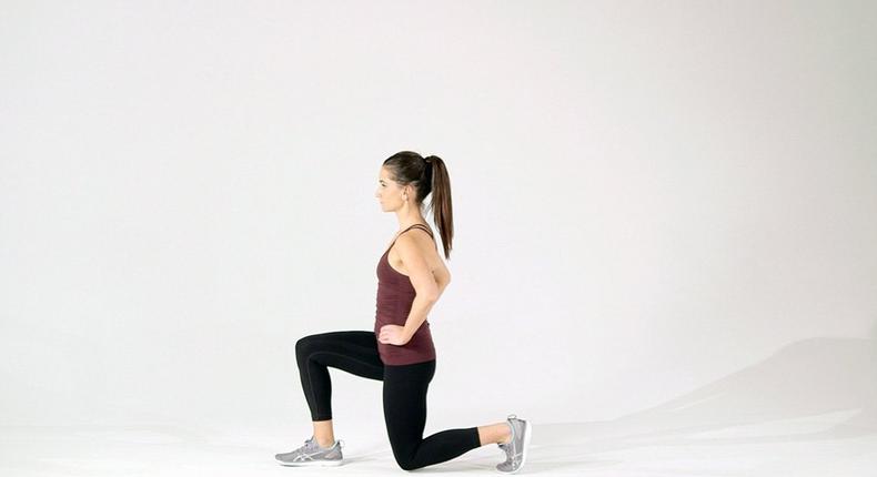 bodyweight forward lunge