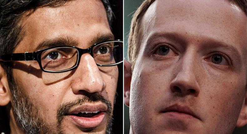 Sundar Pichai Mark Zuckerberg