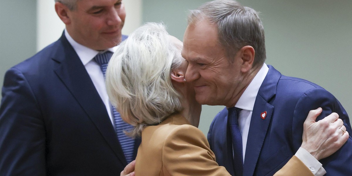 Donald Tusk i Ursula von der Leyen.