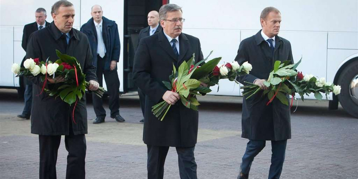 Donald Tusk, Bronisław Komorowski, Grzegorz Schetyna