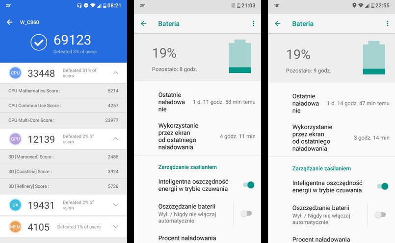 Wiko View 2 Pro - AnTuTu Benchmark, czas pracy na baterii