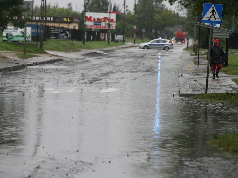 WARSZAWA ZAMKNIĘTY TRAKT LUBELSKI ULEWY