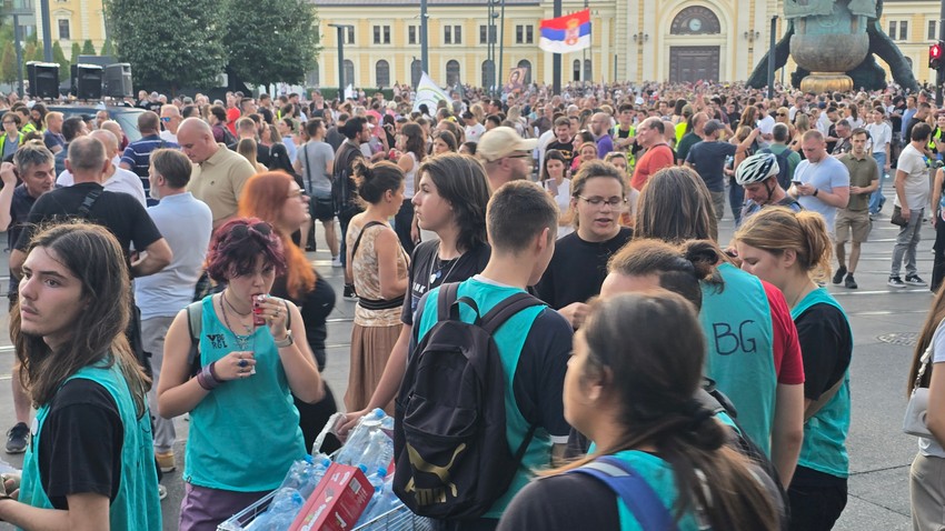 Protest Beograd Savski trg