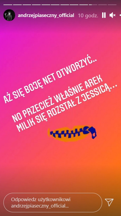 Andrzej Piaseczny znów żartuje na Instagramie