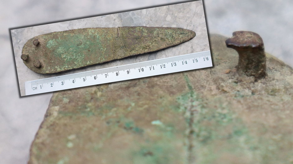 Sztylet z brązu, znaleziony na terenie gminy Krasnystaw