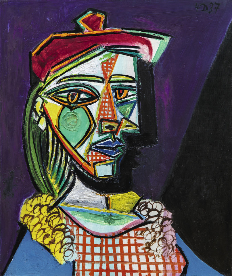 69,4 mln dol. - Pablo Picasso, &quot;Kobieta w berecie i kraciastej sukience&quot; (&quot;Femme au béret et à la robe quadrillée (Marie-Thérèse Walter)&quot;), 1937