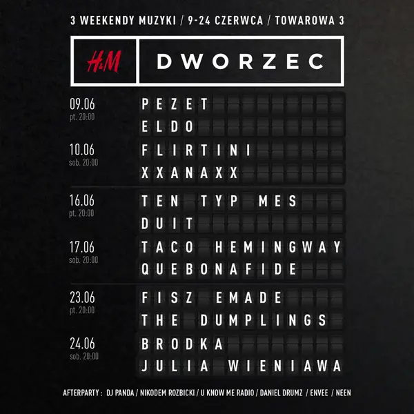 Line Up H&amp;M Dworzec