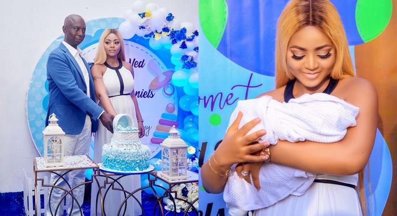 Regina Daniels and billionaire husband, Ned Nwoko, hold naming ceremony for their son
