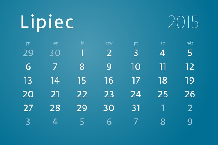 W lipcu nie ma dni ustawowo wolnych od pracy