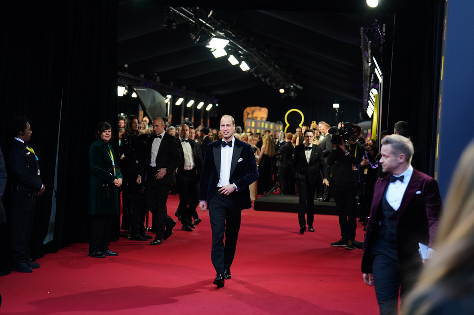 Książę William na rozdaniu nagród BAFTA 2024