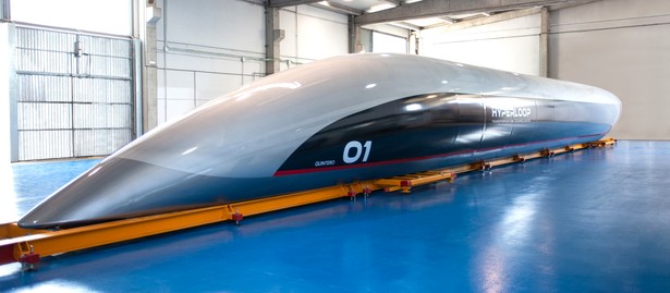 Kapsuła Quintero One. Źródło: Hyperloop Transportation Technologies