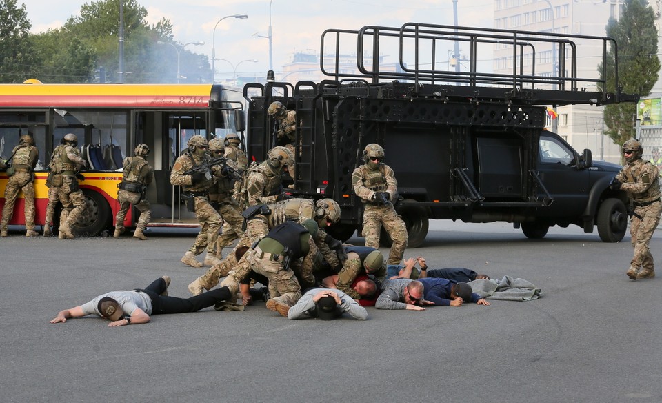 WARSZAWA SZCZYT NATO STADION PGE NARODOWY PRZYGOTOWANIA (funkcjonariusze GROM)