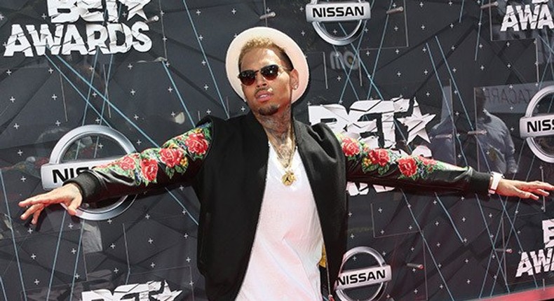 Chris Brown attends the 2015 BET Awards 