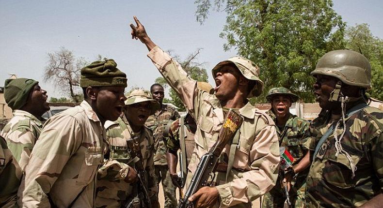 Troops waging war against Boko Haram in the North East. [BBC]