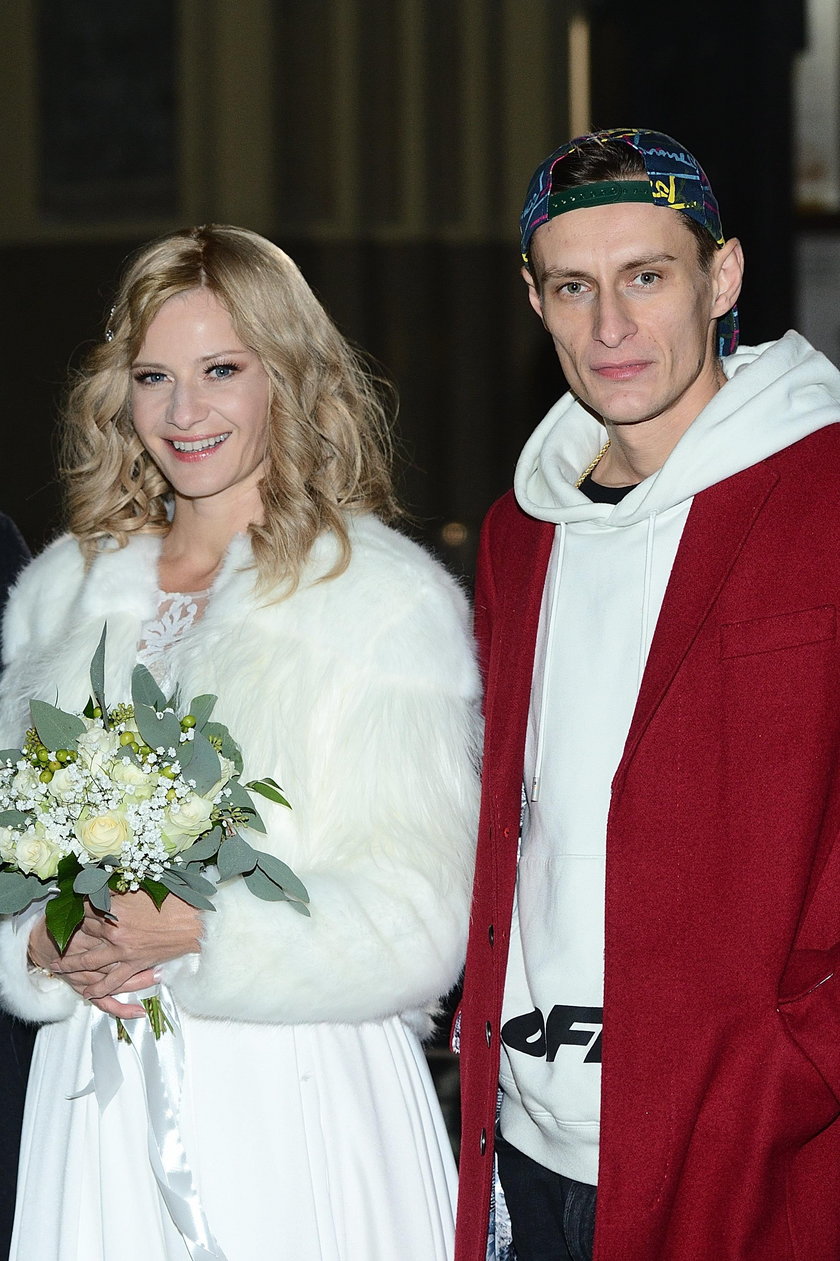 Małgorzata Kożuchowska i raper Kali na planie filmu „Proceder”