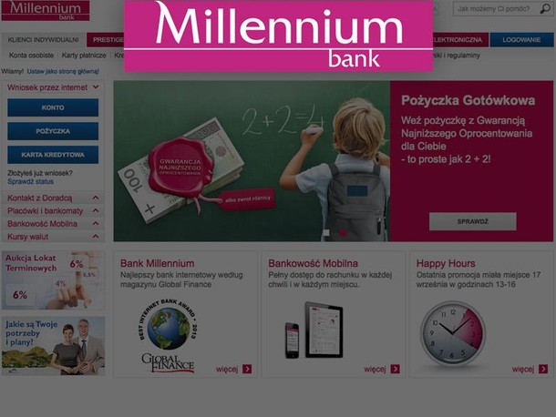 Millennium Bank strona