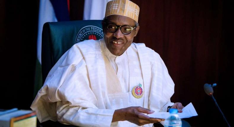 President Muhammadu Buhari at the State House (Bayo Omoboriowo)