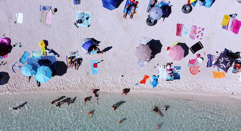 The beach in Split, Croatia.DAMIR SENCAR/AFP via Getty Images