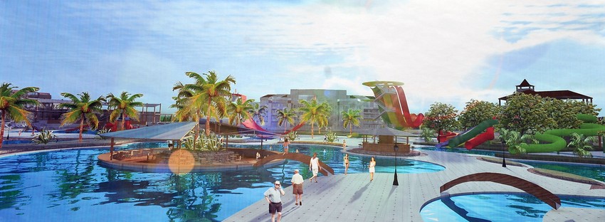 Ilustracija akva parka