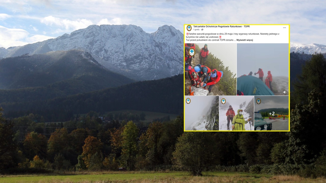 Dramatyczna akcja ratunkowa w Tatrach. Turysta nie żyje