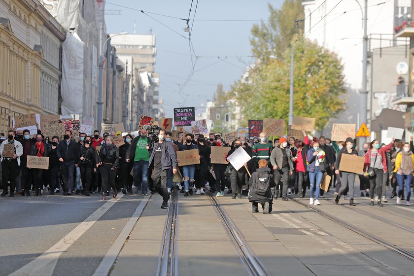 Czarny protest w Łodzi.