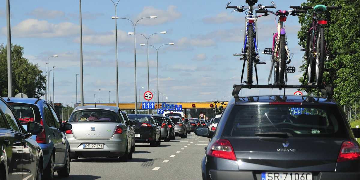 korki na autostradzie a1