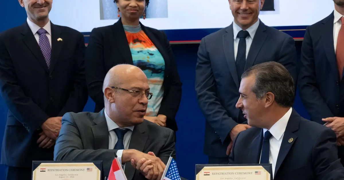 America’s third-wealthiest city returns 48 ancient treasures to an African country after FBI finds they were illegally trafficked into the US