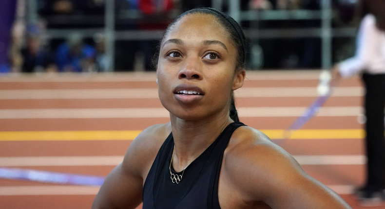 Allyson Felix in February 2020.