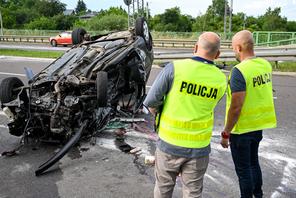 Wypadek na obwodnicy Przemyśla, w którym rannych zostało 5 osób. 30.06.2023 r.