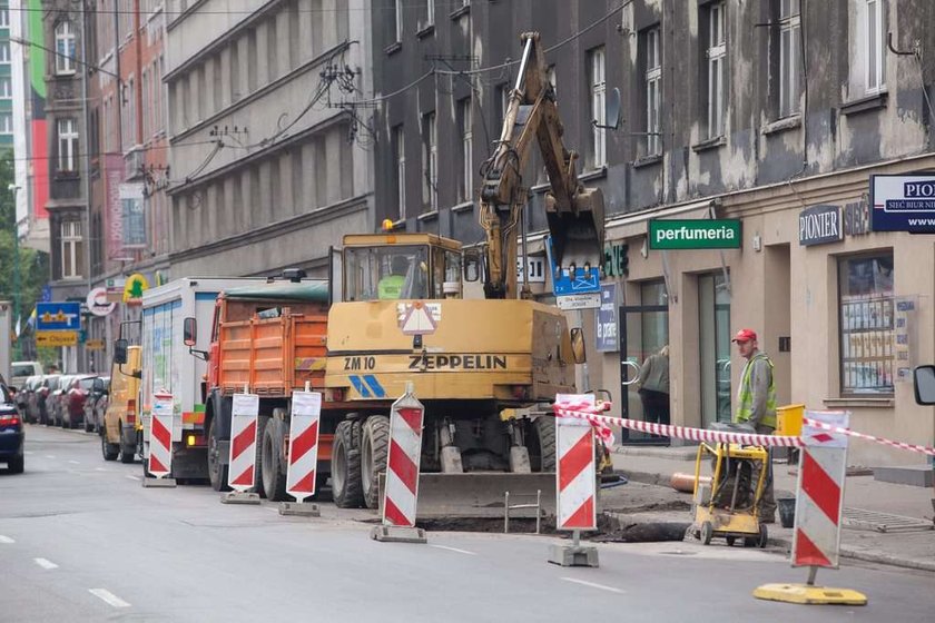 remont na ulicy Moniuszki w Katowicach