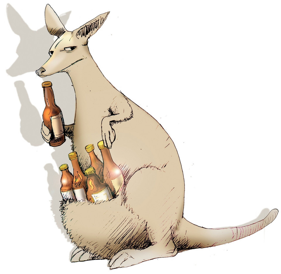 Kuriozalne przepisy, Australia - piwo dla kangura