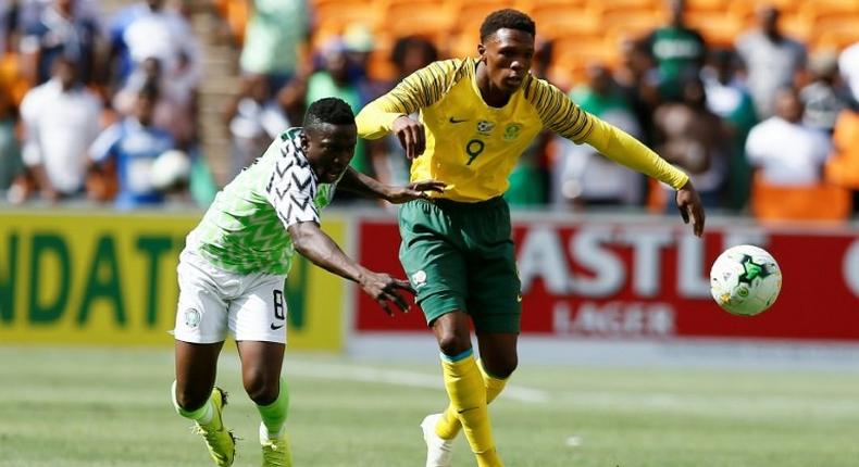 Nigeria qualified despite Lebo Mothiba securing a 1-1 draw for South Africa in Soweto