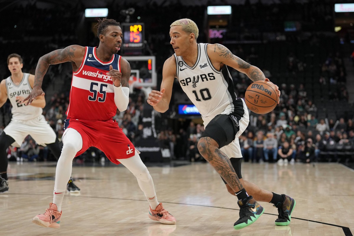 Jeremy Sochan i Delon Wright