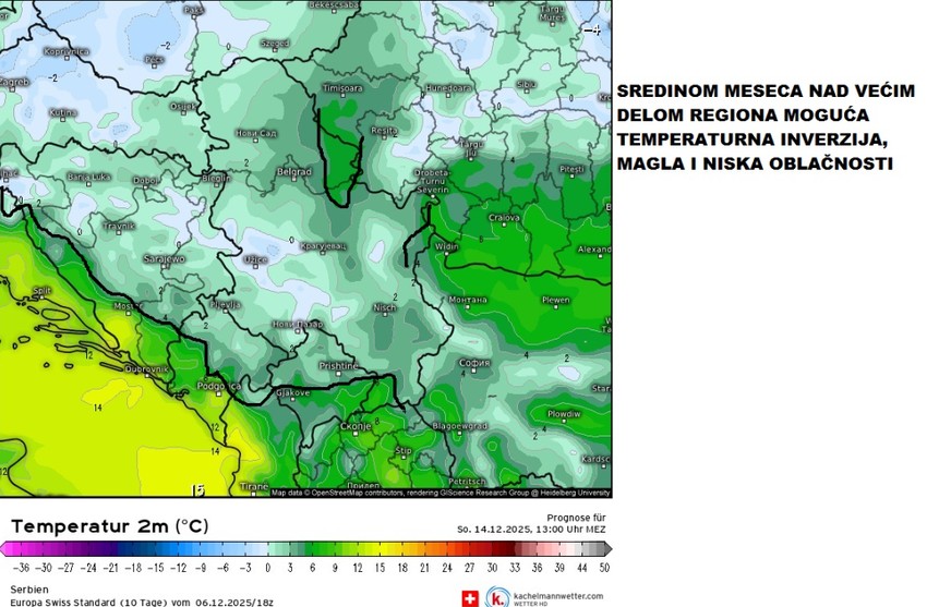 Dominiraće magla i niska oblačnost