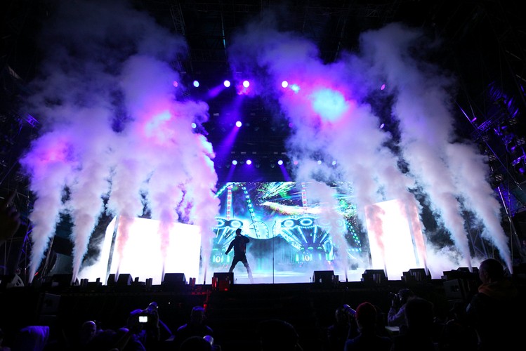 Travis Scott na festiwalu Open'er 2019. 3 czerwca 2019 roku.