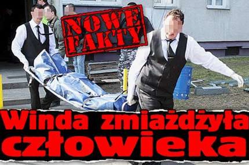 Winda zmiażdżyła człowieka. Nowe fakty