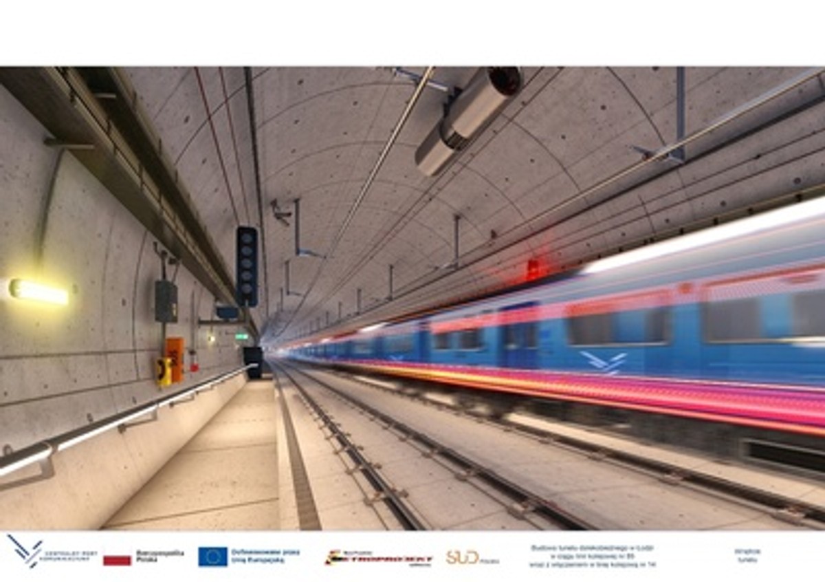 Wizualizacja tunelu pod Łodzią