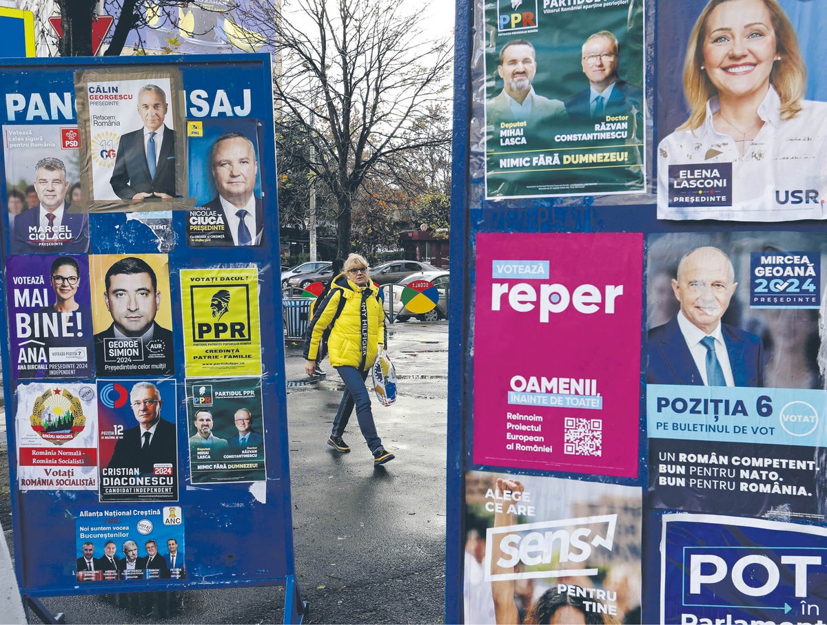 Bukareszteńska ulica na trzy dni przed I turą wyborów prezydenckich