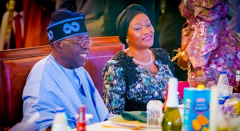 President Bola Tinubu with the first lady, Remi Tinubu [LASG]