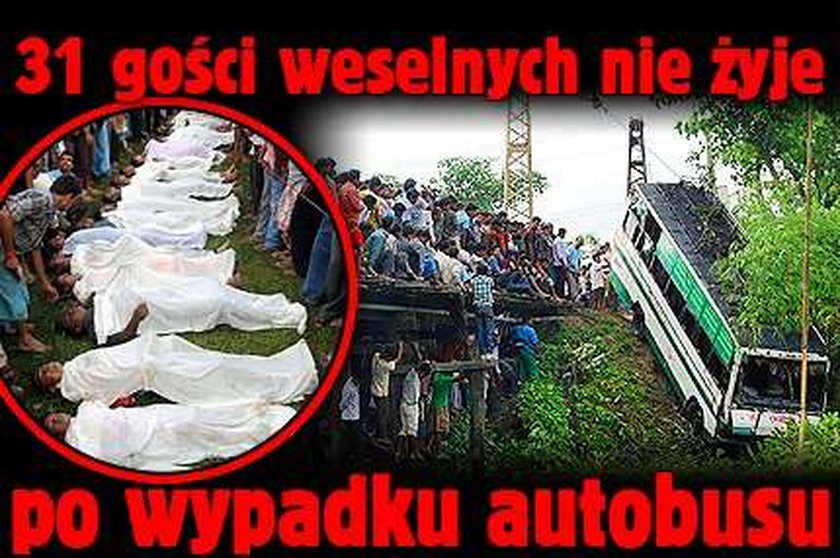 31 gości weselnych nie żyje po wypadku autobusu