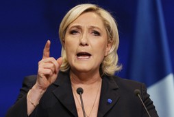 Marine Le Pen, French National Front (FN) political party leader and candidate for the French 2017 p