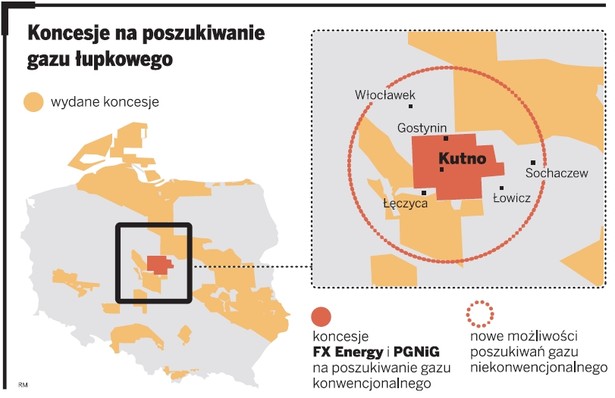 Koncesje na poszukiwanie gazu łupkowego